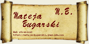 Mateja Bugarski vizit kartica
